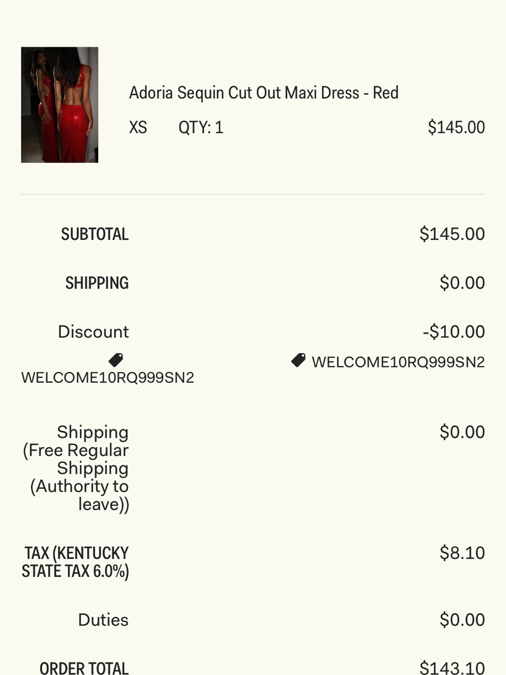 Meshki Red Sequin Maxi Dress - Picture 4 of 4